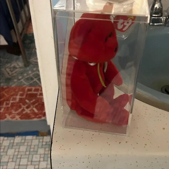 Ty Plush Red Bear with Flag Emblem-Brand New Mexico - Picture 2 of 4